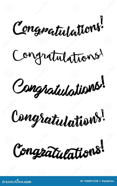 Congratulations Lettering Calligraphy Handwritten Phrase For Your