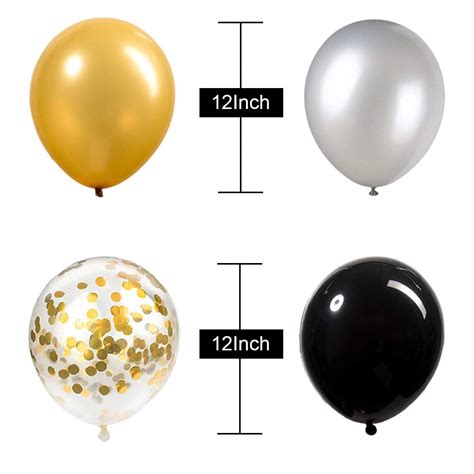 Buy Szhuiher Black And Gold Th Birthday Decorations Banner Balloon Happy Birthday Banner