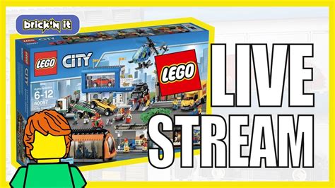 🔴live Stream Lego City Square Chill Build 60097 Youtube