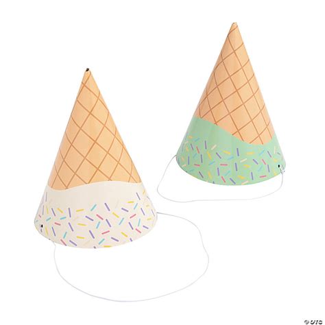 Ice Cream Cone Party Hats 8 Pc Oriental Trading