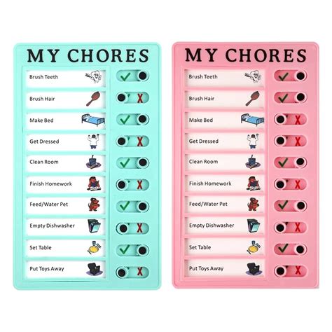 Buy 2pcs Chores Chart For Kidschecklist Board To Do List Memo Boards