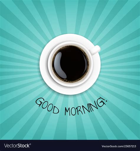 Good Morning Banner With Cup Coffee Royalty Free Vector