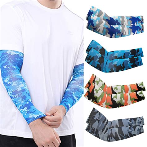 D Groee 2pcs Uv Protection Cooling Arm Sleeves Elastic Anti Slip