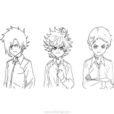 The Promised Neverland Coloring Pages Emma Is Smiling