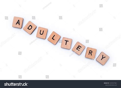 Word Adultery Spelt Wooden Letter Tiles Stock Photo 1410727361