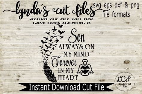 Son Always on my Mind// Memorial// SVG/EPS/DXF File (67895 ...