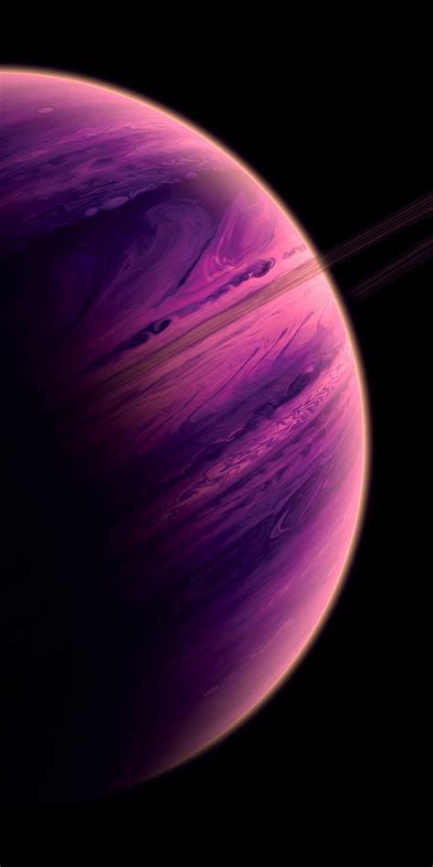 Download 1080x2160 Wallpaper Planet Purple Space Fantasy Art Honor