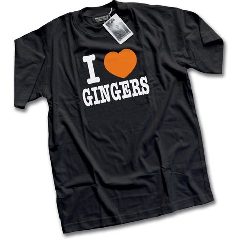 HotScamp Premium I Love Heart Gingers Unisex Black T Shirt Top My Next