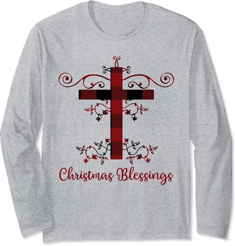 Christian Christmas Blessings Holiday Greetings Womens T Long Sleeve