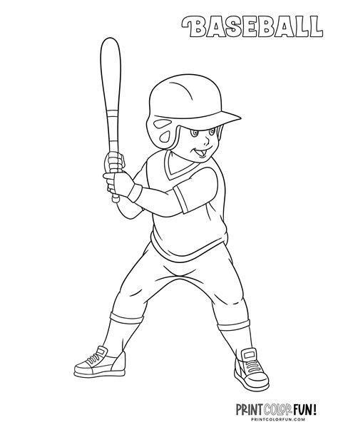 14 Baseball Player Coloring Pages Free Sports Printables Print Color