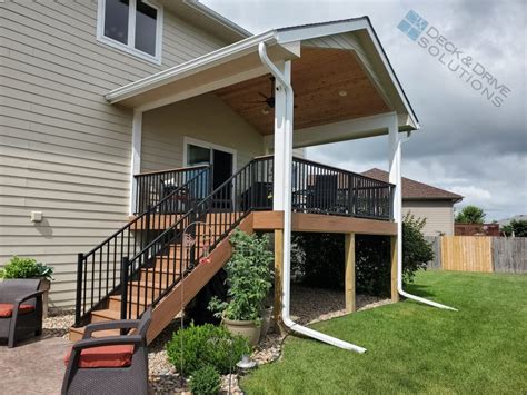 Covered Decks And Porches Deck And Drive Solutions Iowa Deck Builder