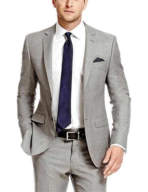 Mens Grey Twill Slim Fit Suit Jacket Hawes And Curtis