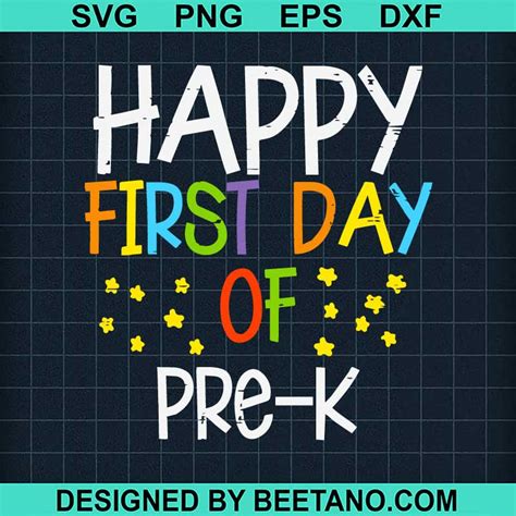 Happy First Day Of Pre K Svg 1st Day Of School Svg Preschool Teacher Svg