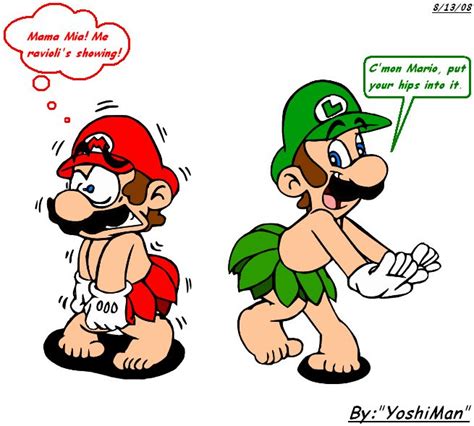 Hula Mario Bros By Yoshiman On Deviantart Mario Funny Mario