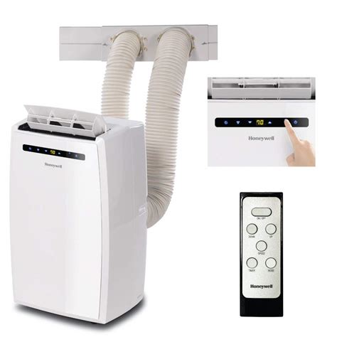 It extracts the air from a room and uses a refrigerant to cool it down. Honeywell 14,000 BTU Dual Hose for a Room up to 700 Sq. Ft ...