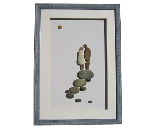 Gift for couple Pebble art Christmas gift for her or him | Etsy ...