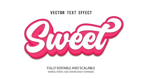 Premium Vector Sweet Editable Text Effect Vector Template With Cute