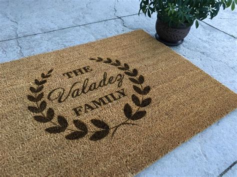 Personalized Welcome Mat Custom Door Mat Valadez Style 35x23 By
