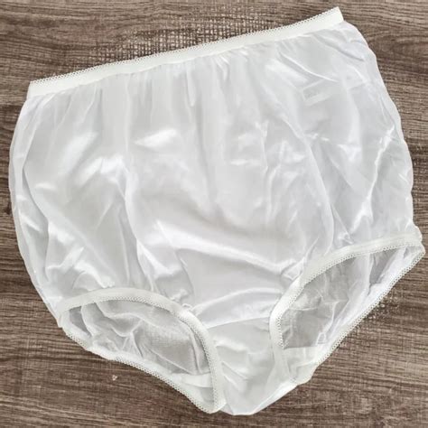 VINTAGE UNDERSCORE NYLON High Rise Granny Panties Panty Womens Size M 6