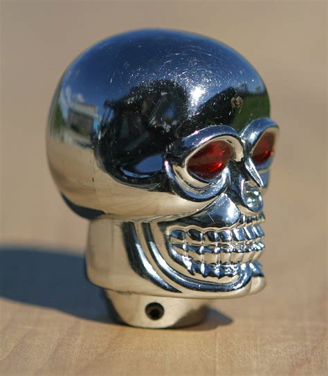 Vintage Rare 1960s Evil Gear Shift Knob Metal Skull Head With