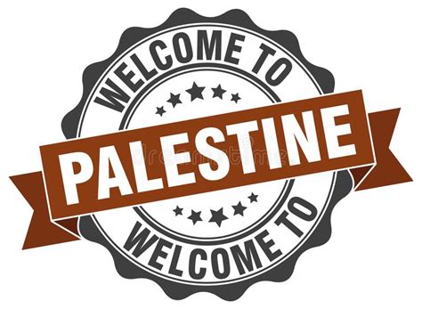 Welcome To Palestine Poster Stock Vector Illustration Of Brush