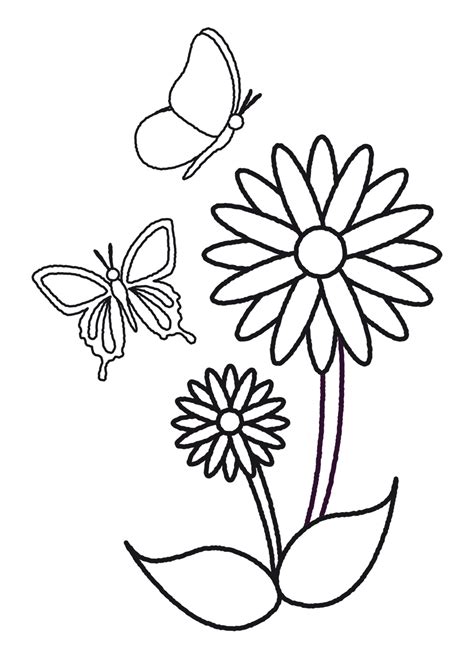 Dibujos Para Colorear De Mariposas Y Flores Dibujos De Mariposas