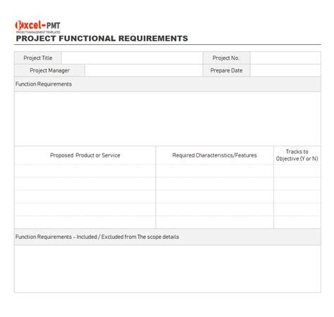Project Functional Requirements Examples And Free Template Project