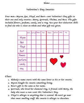 Sep 23, 2010 · puzzle of the day free online jigsaw puzzles on thejigsawpuzzles.com. Valentine's Day Sweeties Logic Problem for Gifted or ...