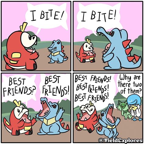 Fuecoco Meets Totodile Pokémon Know Your Meme