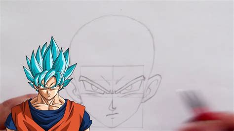 How To Draw Goku Super Saiyan Blue Step By Step Tutorial تعلم رسم