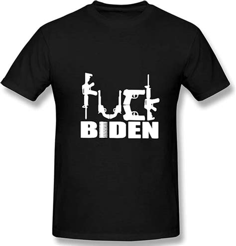Official Gun Control Fuck Biden Mens Funny T Shirt Amazonca Clothing And Accessories