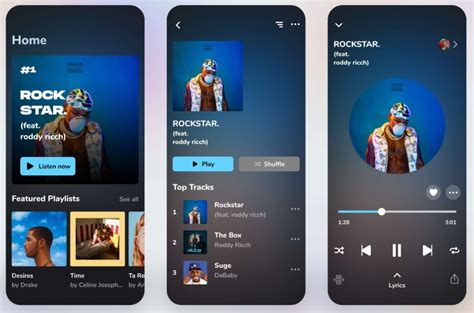 Music App Ui 20 Mobile App Templates Free Psd Ui Design