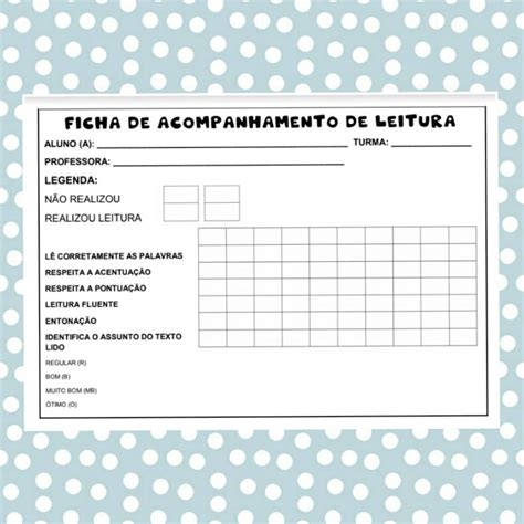 Ficha De Acompanhamento Individual Do Aluno