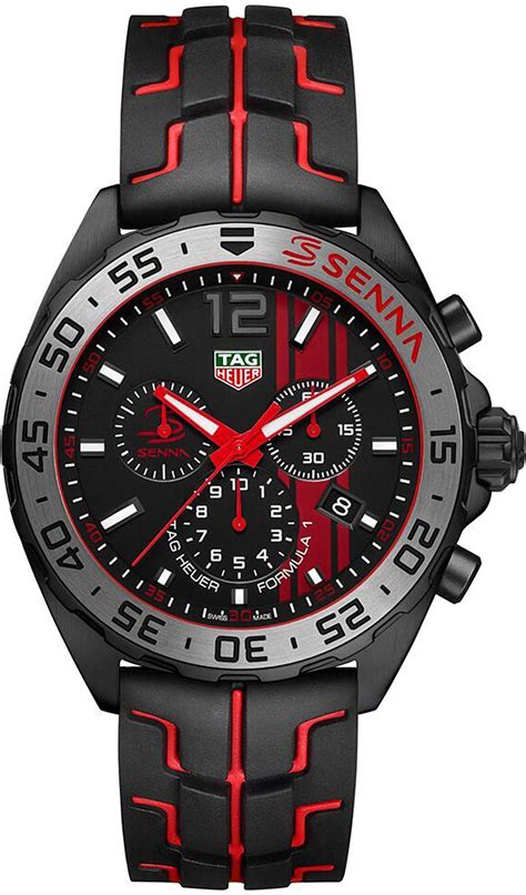 Tag heuer's aquaracer is an automatic chronograph created for surfers, powerboat racers, and divers. Tag Heuer Caz1019.ft8027 Senna Pvd Steel Watch for Men - Lyst