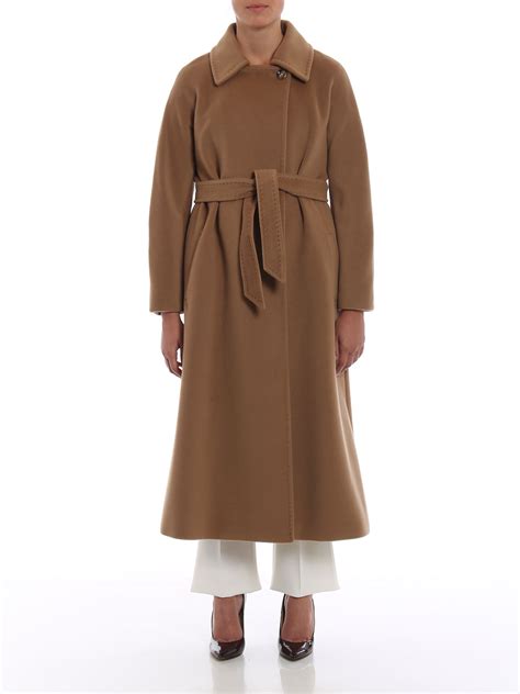 Long Coats Max Mara Didone Virgin Wool Long Camel Coat 60161683000002