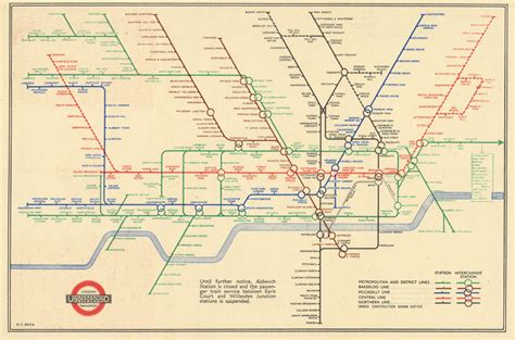 London Underground Tube Map Plan Diagram Lines At 60 Degrees Harry