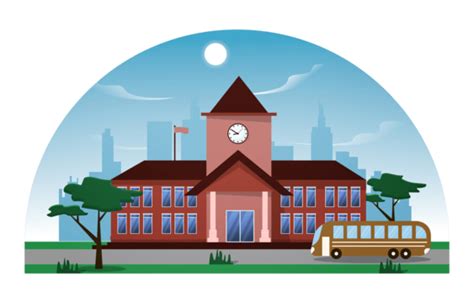 School Buildings Clipart Hd Png School Building Vector Illustration