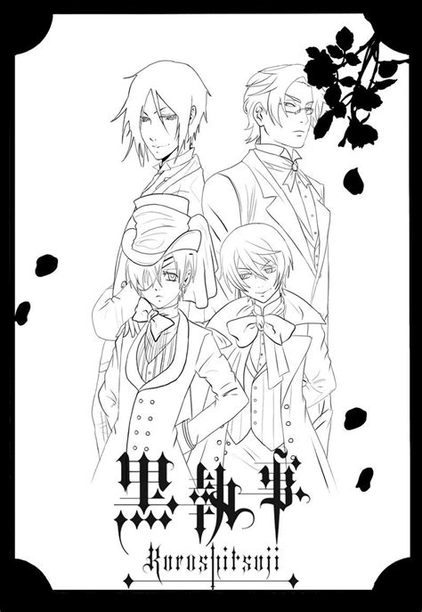 Black butler coloring pages to download template. Kuroshitsuji II - Lineart by blacksmiley on DeviantArt ...