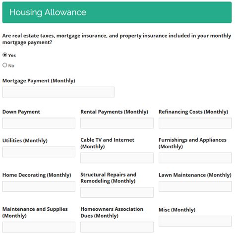 Housing Allowance Tool Ministry Resource Center