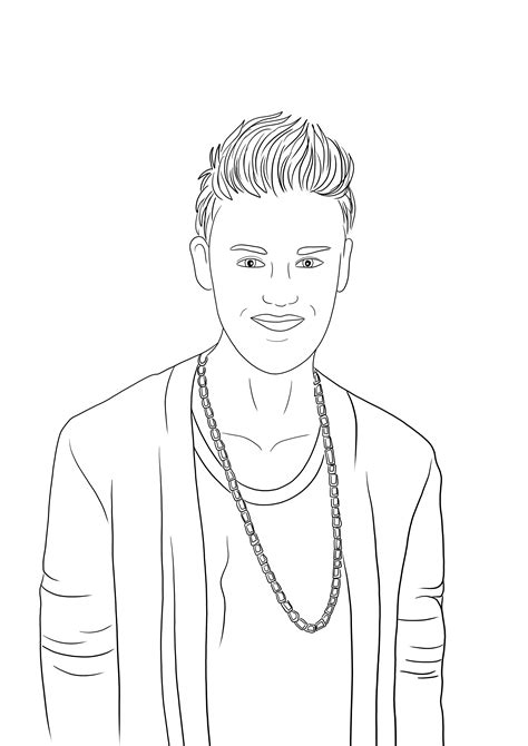 Justin Bieber per colorare gratuitamente e conoscere le famose pop star