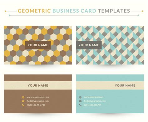 Geometric Business Card Vector Templates Vector Art Graphics