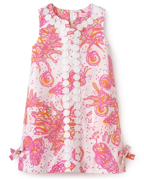 Lilly Pulitzer Girls Little Lilly Lace Trimmed Shift Dress Sizes 2 6