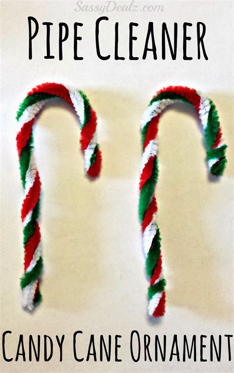 A little glue, some glitter, and a few basic craft supplies equal loads of easy christmas ornaments for kids to make. Easy Pipe Cleaner Candy Cane Ornament For Kids - Crafty ...