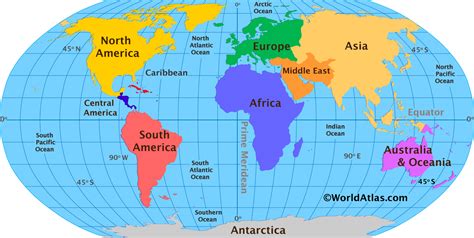 World Map Continent Earth Map With The Continents And Oceans Images And Photos Finder