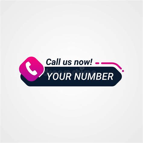 Call Us Now Button Logo Sign And Symbol Vector Illustration Stock