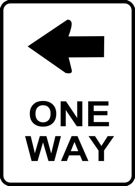 One Way Traffic Sign Clip Art Free Vector 4vector