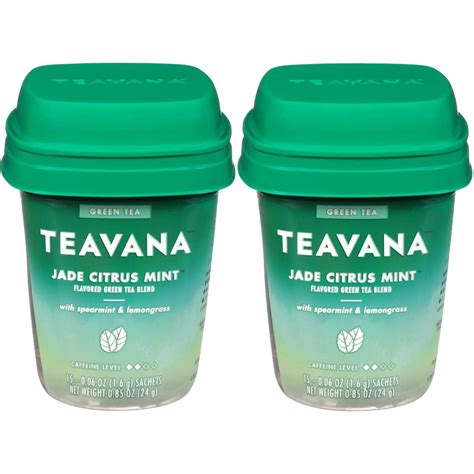 Teavana Jade Citrus Mint Flavored Green Tea 15 Sachets Pack Of 2