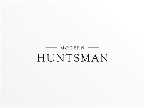 Modern Huntsman Logo Huntsman Modern Lettering