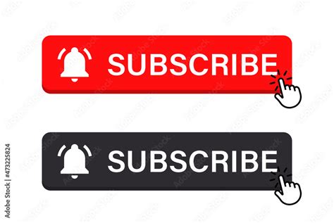 Subscribe Button For Youtube Video Channel In Modern With Bell Icon In