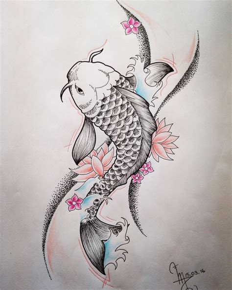 Pin On Koi Fish Drawing